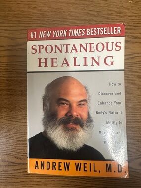 Andrew Weil Spontaneous Healing - Men's Grooming Book Cover (White, Orange)